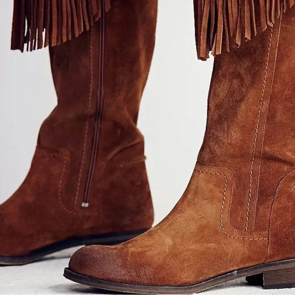 Free People Brown Over the Knee Boots - Picture 4 of 7